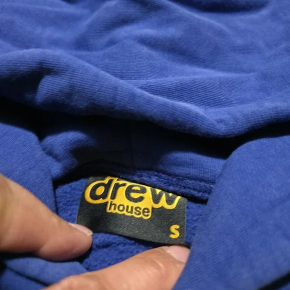 Drew House Mascot Justin Bieber Blue Heavy Fleece Hoodie - Oversized Small - Picture 2 of 9